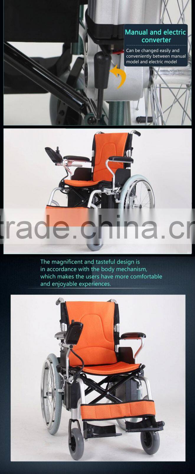 Topmedi TM-EW-015 Hot Sale Aluminum Handicapped Electric Power Wheelchair
