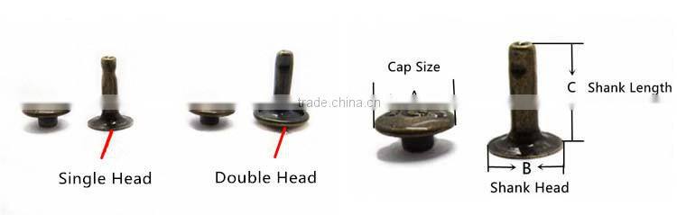 High Quality Diamond Head Metal Decorative Rivet For Bag