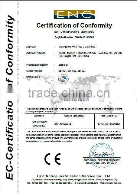 Popular human bowling with zorb/human bumper ball for adult