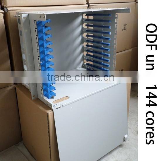 China supplier fiber optic equiment 19 inch rack mounted ODF Unit box 144 Core