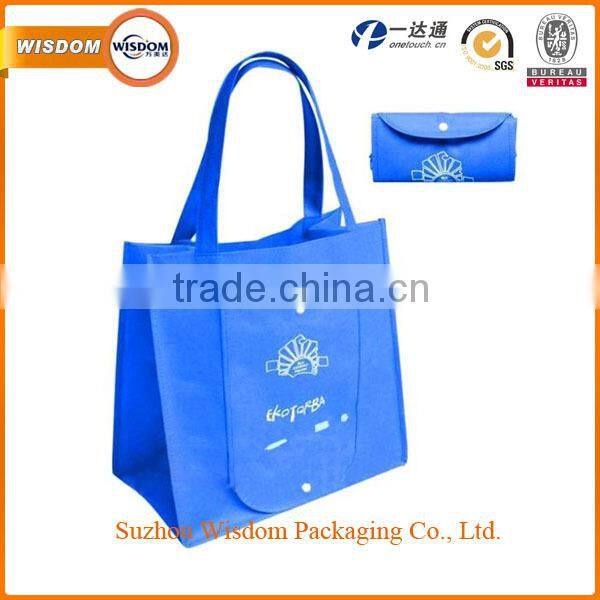 Customized top quality wholesale folding eco non woven bag with gromet