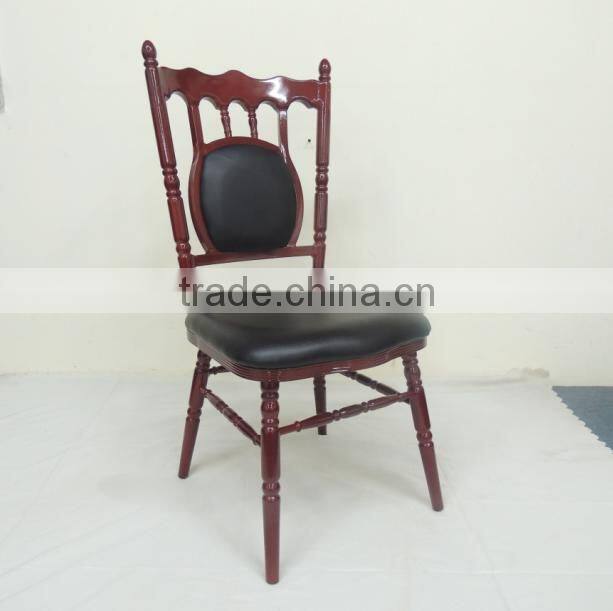 Popular BH-L8818 Antique wood imitation pu dining chair