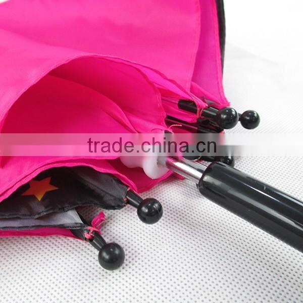 Auto pink cats printed kids umbrella