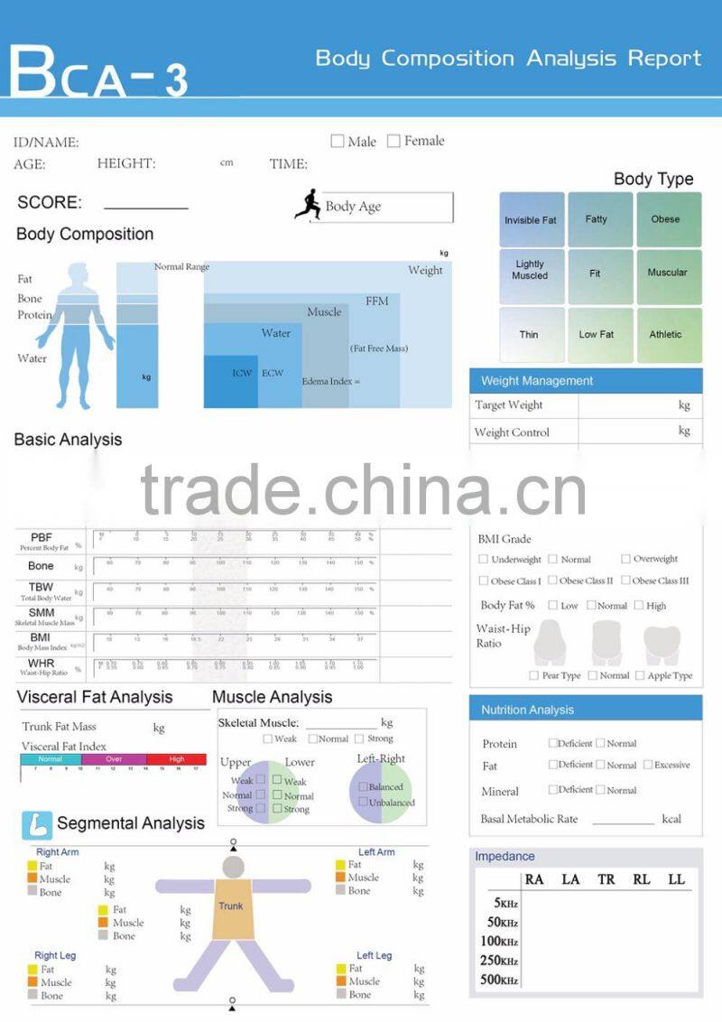 professional inbody body composition analysis machine for sale