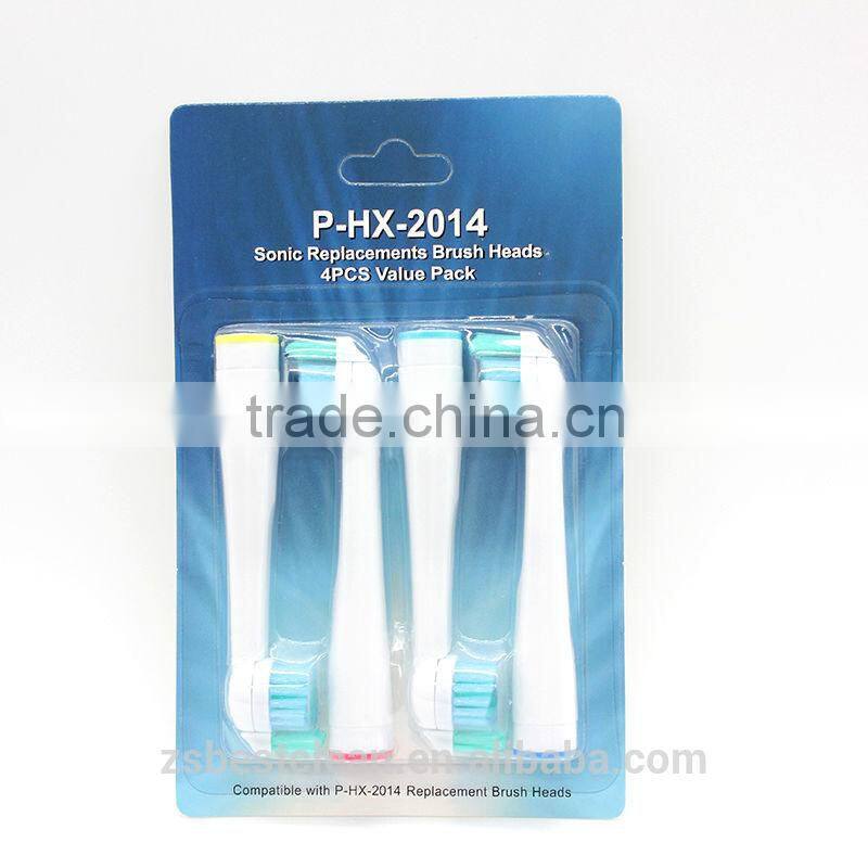 High quality soft bristle toothbrush head HX2014 Sensiflex for Philips sonicare