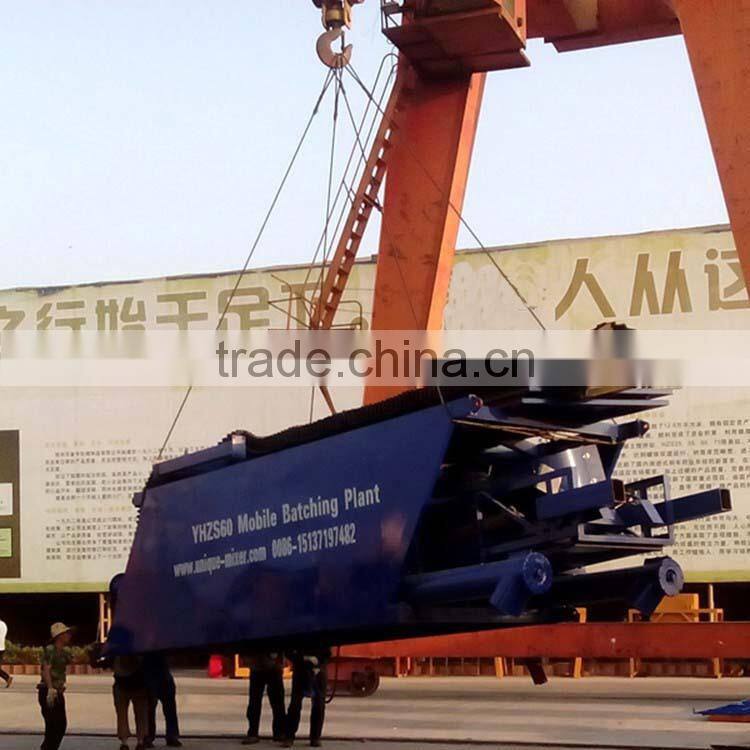 Portable concrete mix plant with chassis that can be moved from one size to another