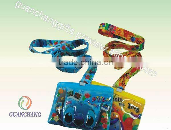 100% polyester lanyard with PVC card holder