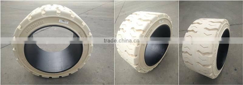 The lowest price best quality solid rubber tires press on solid tire for trailers 21x7x15