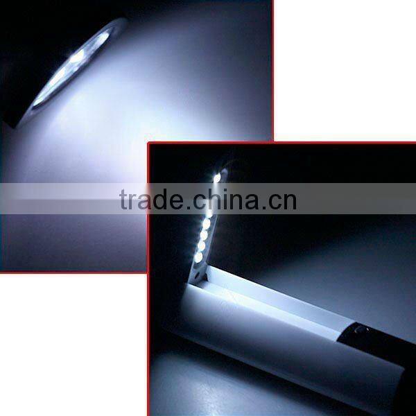 2in1 Portable LED Flashlight Torch Mini Table Desk Reading Lamp Light 11 LEDs