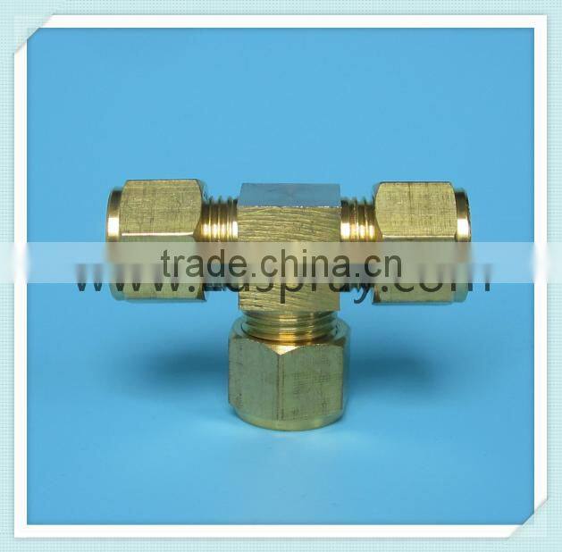 3/8" or 9.52mm Threaded type brass Tee connector in mist system field