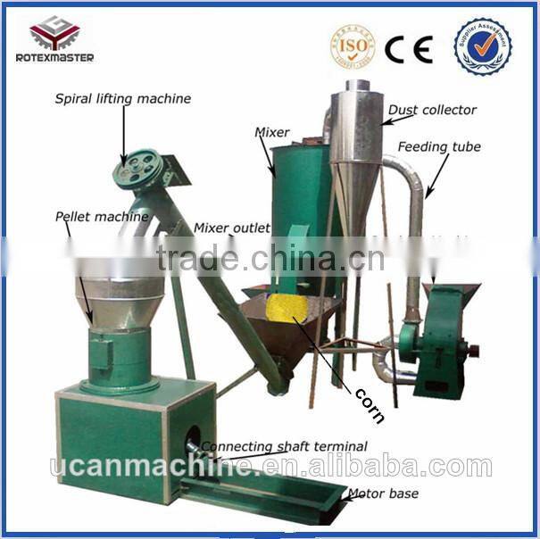 capacity 100-300kg/h Full automatic floating fish/animal feed pellet machine for sale