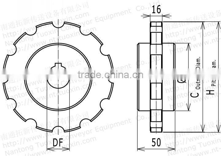 Machined Plastic Sprockets for 880 Series Chains