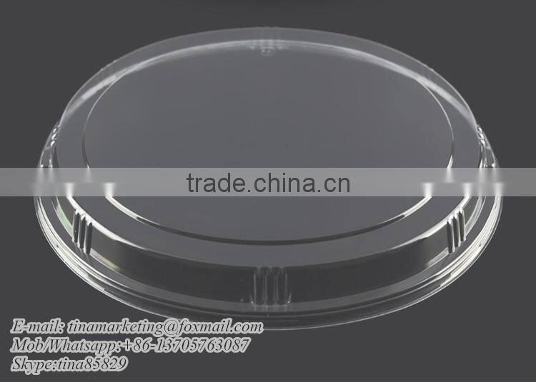 6 Compartments Disposable Plastic Round Food Container Box for Salad,Fruit,Sushi,Drysaltery and Dessert Packaging