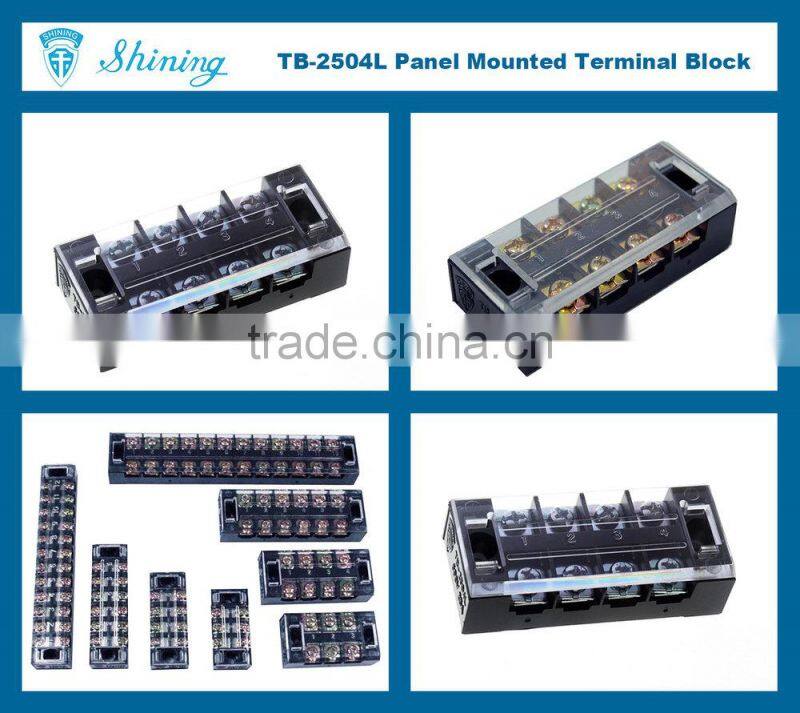 TB-2504L Electric M4 Screw 600V 25A 4 Pole Phone Terminal Block