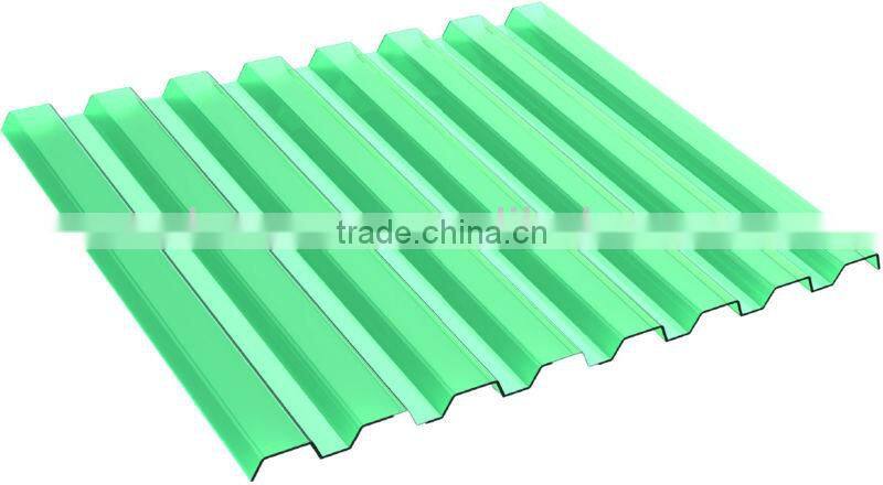 Transparent Plastic Polycarbonate Corrugated Green Sheet (Valuview Green GRECA)