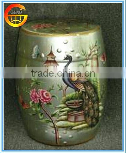 ceramic chinese garden drum stool