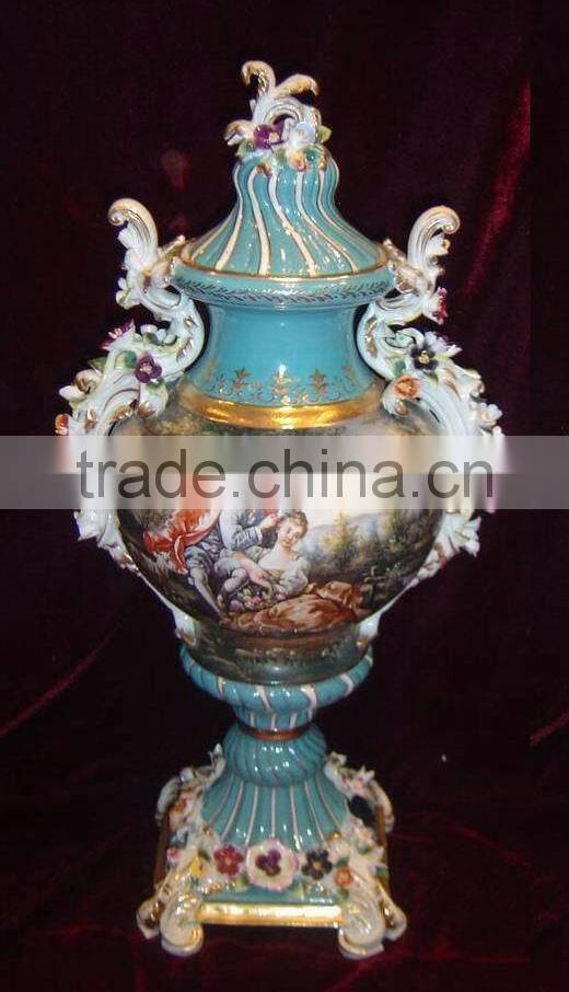 Floral Design Ceramic Whorl Prize Cup, Spring Spirit Blue Prize Cup