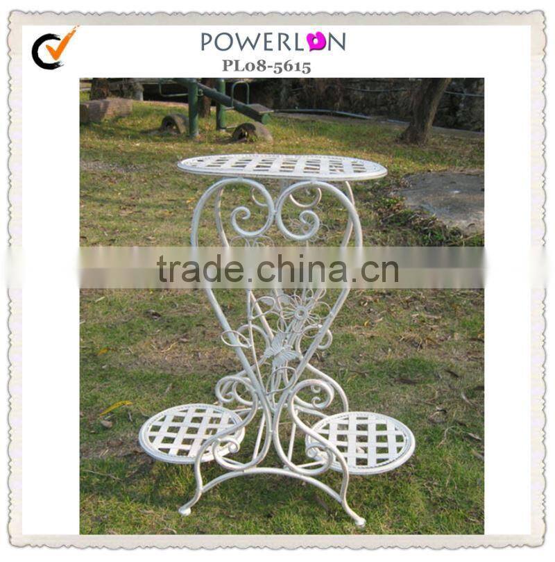 Patio Decoration Wrought Iron 3 tier Flower Pots Wholesale