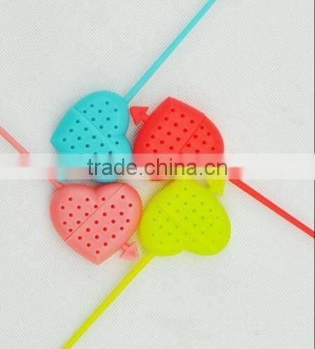 Food garde silicone heart-shaped design Silicone tea infuser
