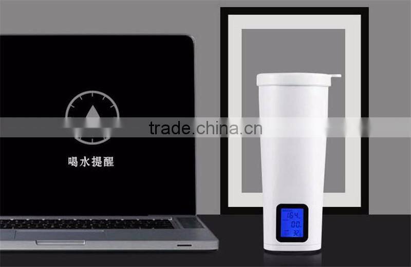 The music of the smart glass USB stainless steel Automatic reminding thermal insulation Cup Intelligent display glass
