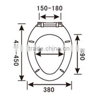 UIC-PP5009 Round/ Enlongated PP Toilet seat cover soft close, Soft Slow Close White Toilet seat, PolyPropylene Toilet seat