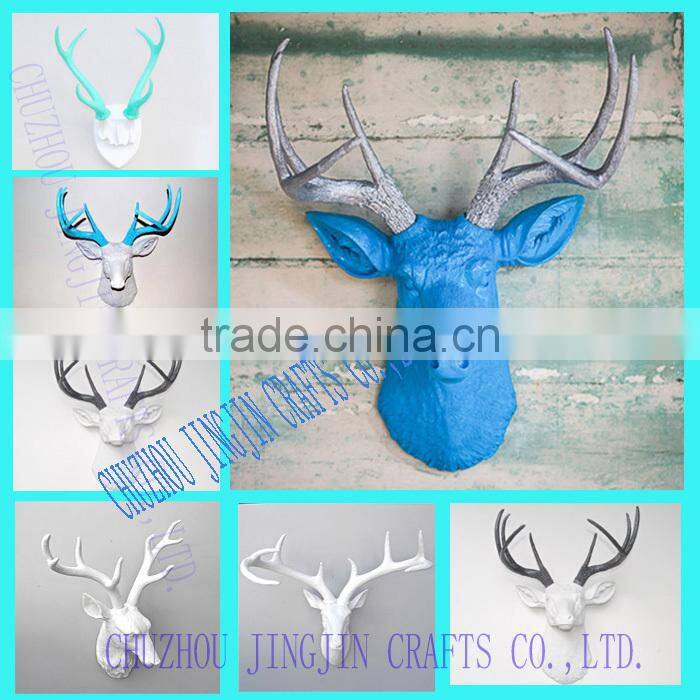 unique classic interior home decoration resin animal head