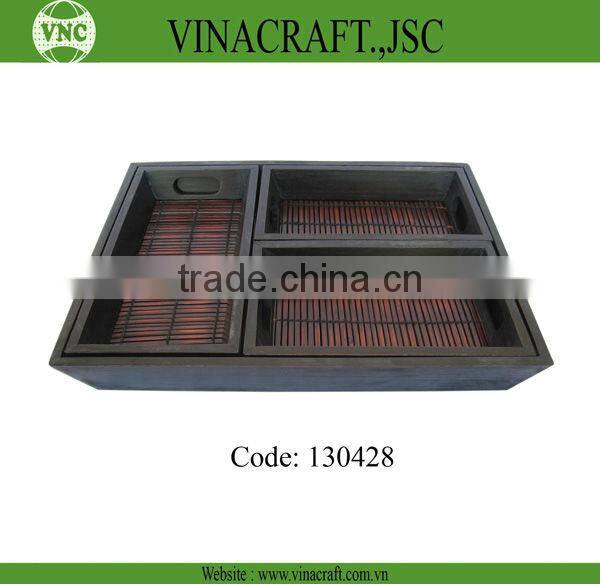 Cheap brown bamboo tray