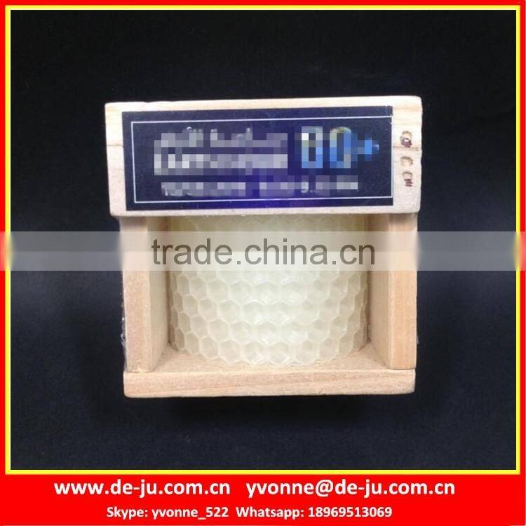 White Bee Wax Gift Small Wooden Box Candle