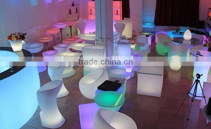 Waterproof plastic led light illuminated champagne beer ice bucket