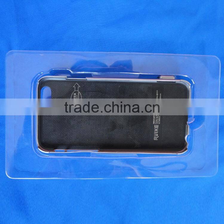 Custom clear plastic blister packaging for mobile case