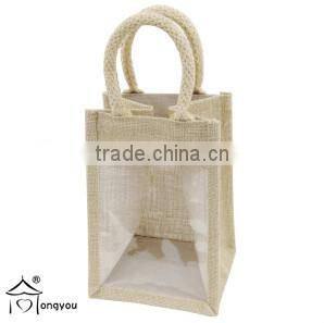 Hot Sale Custom Recycled Bottle Jute Single Wine Bag