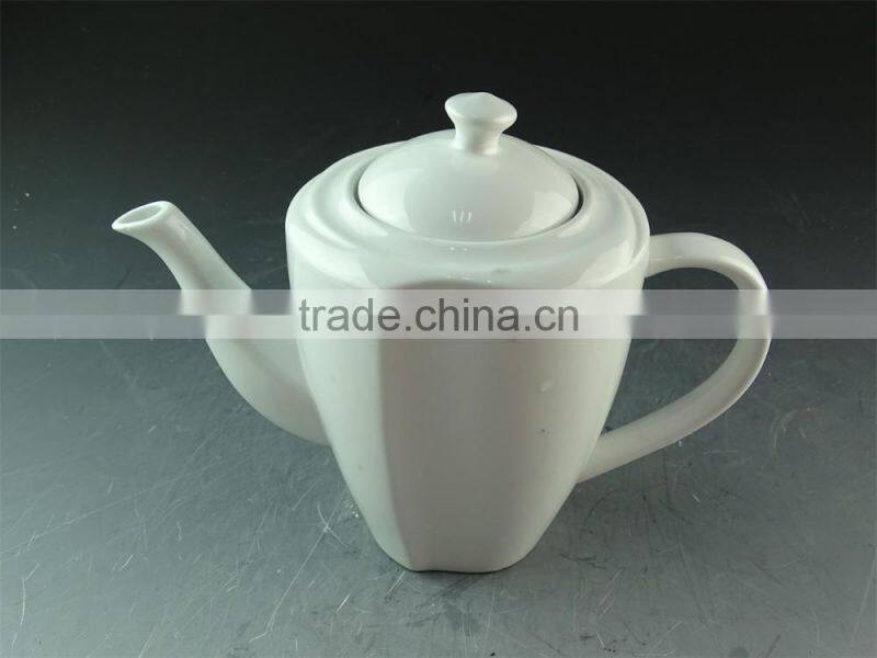 wholesale stock Cheap ceramic pot,white tea pot restaurant teapot
