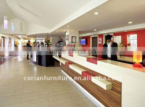 Custom sized coiran acrylic solid surface hotel lobby furniture