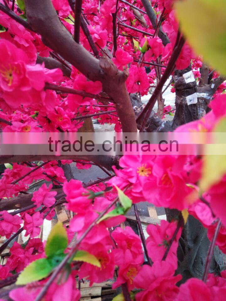 Peach Blossom Artificial Silk Flower Tree
