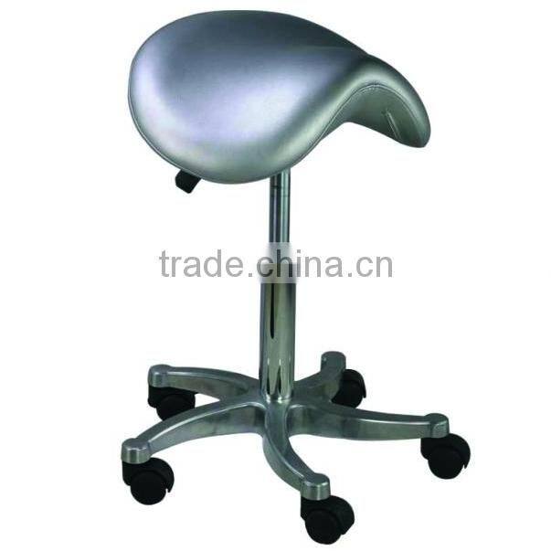 Potable movable Ottoman stool chair saddle chair with wheels used salon furniture F-9010E