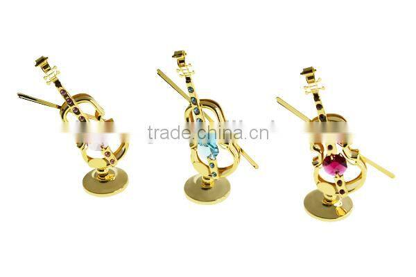 Gold Plated Crystal Guitar with crystals from swarovski