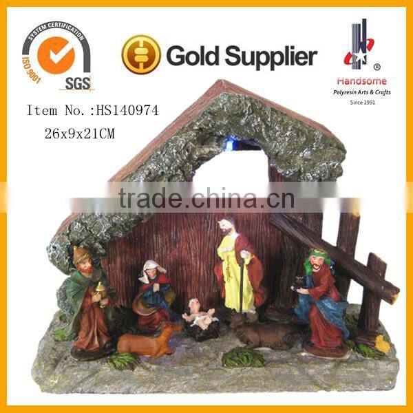 10" resin craft christmas nativity scene christmas house decorations