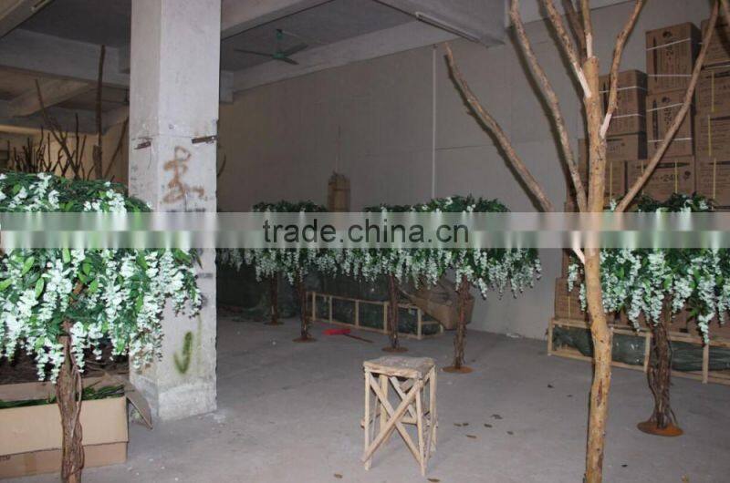 artificial wisteria tree,white wisteria flower tree/small size flower tree