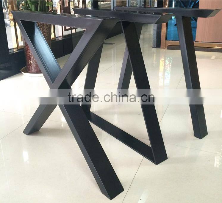 industrial wooden stainless steel table legs ,tale base,dining table