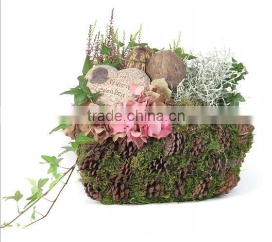 cemetery moss flower pot