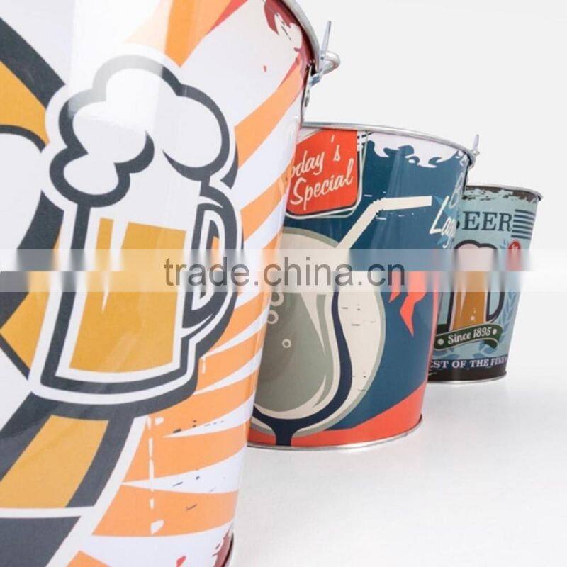 Metal Ice Beer Bucket with Bottle Opener for Garden Party BBQ Barbeque Birthday (Cold Beer)