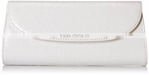Womens Envelope Evening Patent Croc Skin Embossed Party Clutch