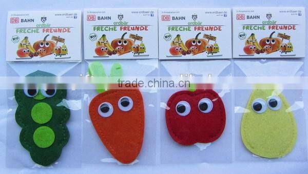 hot sale eco friendly new products promotional gift wholesale ornaments felt fabric apple bug carrot and pear on alibaba express