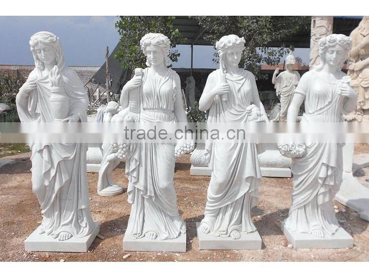 hot sale hard carved large four season garden marble statue