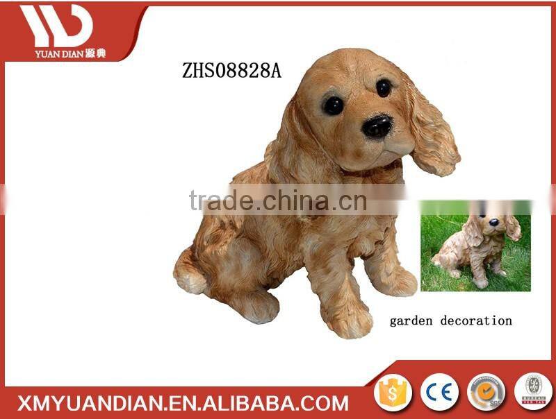 Good material Polyresin dog garden status yard outdoor decoration