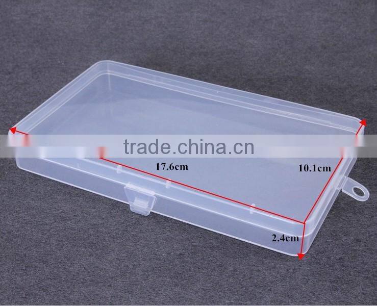 Clear Polypropylene Mini Storage box with Hinged Lid,Snap Closure