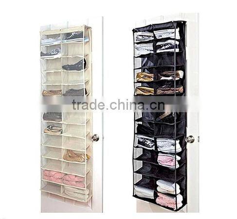 26 Pocket hanging over the door Shoe Storage with 3 hooks