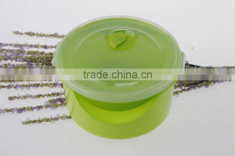 Round Customized LOGO New Design Plastic Food Lunch Box With Lock