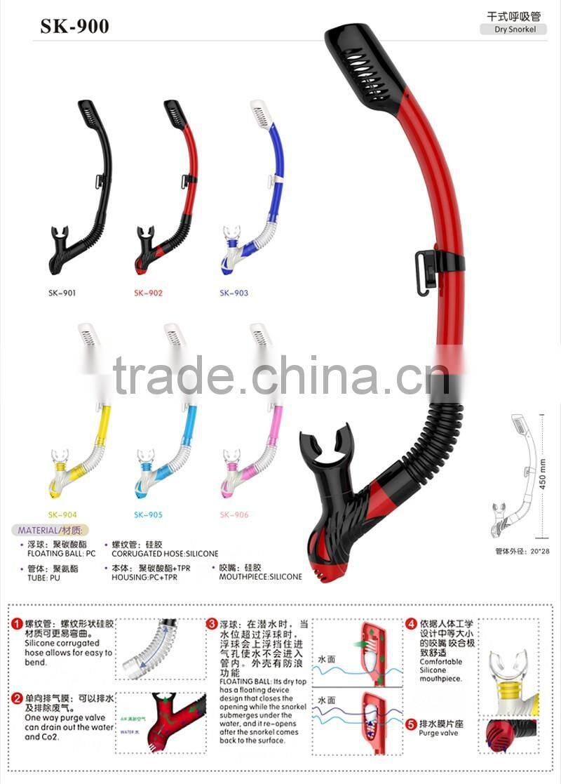 10%OFF Panoramic Wide View Mask Dry Snorkel Fin Set