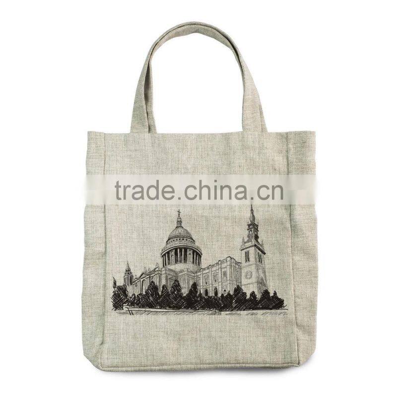 New Retro Vantage Coffee Latte Tote Bags Craft Bags Shopping Bags Cotton Linen